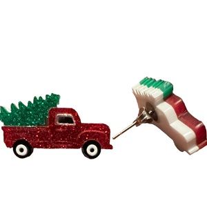 Acrylic Christmas car earrings